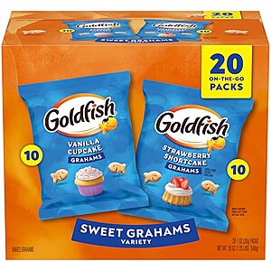 [SnS, AC] $6.17* | 20-Pk 1-Oz Goldfish Grahams (Strawberry Shortcake & Vanilla Cupcake) at Amazon