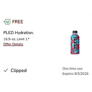 FREE PLEZi Hydration-Regional (So Cal) YMMV