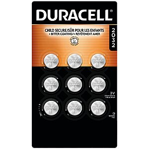[S&S] 9 Count Duracell 2032 Lithium Battery $8.53 + Free S&H w/ Prime or $35+