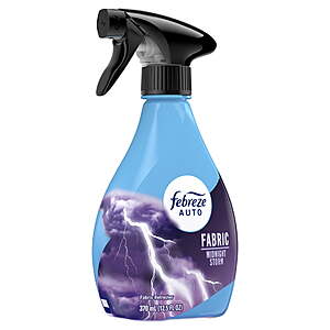 $4.97 with $2 Walmart Cash FS+ or pick up Febreze AUTO Car Fabric Spray, Odor Fighting Air Freshener, Midnight Storm or Ocean Breeze, 12.5 fl oz