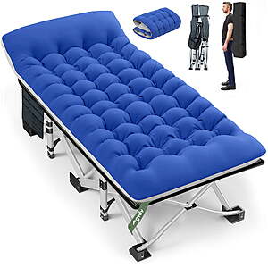 75" x 28" GVDV 1200D Portable Folding Camping Cot w/ 2-Sided Mattress(Blue) $55.79 + Free S&H at Walmart.com