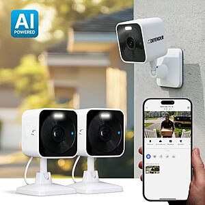 Defender GO 2K AI Powered WiFi Indoor/Outdoor Camera $24.99