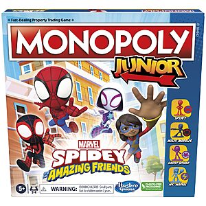 Monopoly Junior: Marvel Spidey and His Amazing Friends Edition Board Game $11.49 + Free Shipping w/ Prime or on orders over $35