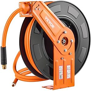 VEVOR 50' x 1/2" Retractable Air Hose Ceiling/Wall Mount Reel (Max 300PSI) $81.20 + Free S&H