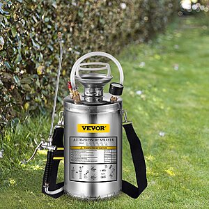 $48.90: Happybuy 1.5 Gallon Stainless Steel Pump Sprayer with 16" Wand & Adjustable Nozzle at Amazon