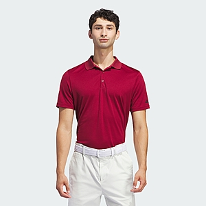adidas men Core adidas Performance Primegreen Polo Shirt (Collegiate Burgundy) $13.6