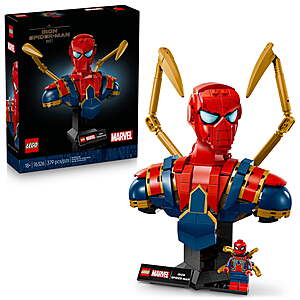 $48 FS WALMART or TARGET LEGO Marvel Iron Spider-Man Bust Collectible - Building Kit for Adults, Ages 18+ - Includes Iron Spider-Man Minifigure -