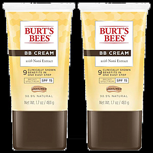 2-Pack 1.7-Oz Burt's Bees BB Cream With SPF 15 $14.99 ($7.50 each) + Free Shipping $14.98