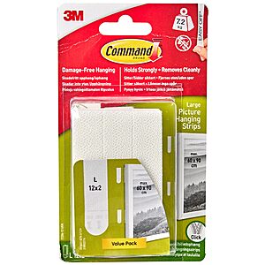 Command Photo Hangers, White, Easy On, Easy Off, Hangs up to 6 frames, Gallery Wall Pack $2.99