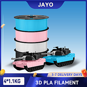 JAYO 4.4KG PLA Filament Mix-Colors 1.75mm 4 roll/1.1kg $31.90  + Free Shipping