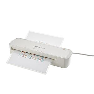 $21.91: Amazon Basics 9-Inch Thermal Laminator Machine, White