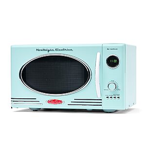 $94.49: Nostalgia Retro Countertop Microwave Oven, 800-Watt, 0.9 cu ft, Aqua
