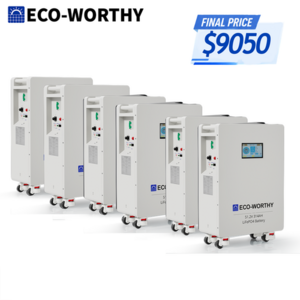 6-Pack ECO-WORTHY 16.07kWh 48V 314AH LiFePO4 Battery (96kWh Total) $9050 + Free Shipping