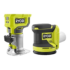 Ryobi ONE+ 18V Compact Fixed Base Router & 5" Random Orbit Sander (Tools Only) $79 + Free S&H