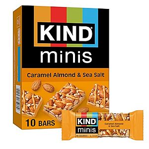 10-Count KIND Minis Caramel Almond & Sea Salt Snack Bars $3.57 w/ S&S + Free Shipping w/ Prime or on $35+