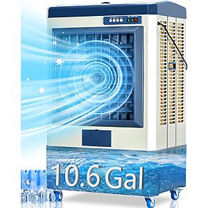 Uthfy 41" Swamp Cooler, 4800 CFM Evaporative Air Cooler with 10.6 Gallon Water Tank. $262.25