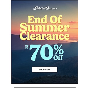 Eddie Bauer End of Summer Clearance Up to 70% Off No Code Required