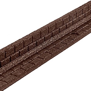 48 in. x 3 in. x 3 in. Brown Brickface Rubber Landscape Edging