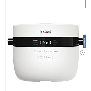Instant Pot 12 Cup Rice and Grain Cooker with Carb Reducing Technology $44.99 + $4.99 Shipping Costco.com