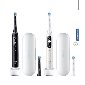 Oral-B iO Series 6 Ultimate Clean Rechargeable Electric Toothbrush, 2-pack $169.99 + $4.99 Shipping Costco.com