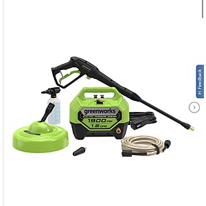 Greenworks 1900 PSI 1.2 GPM Cold Water Electric Pressure Washer Combo Kit $99.99 Free Shipping Costco.com