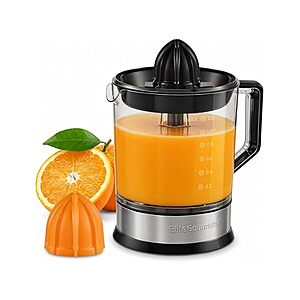 $12.99 | Elite Gourmet 40-Watt Electric Citrus Juicer w/ 2 Cones & Pulp Control (Black/Stainless Steel) at Woot!