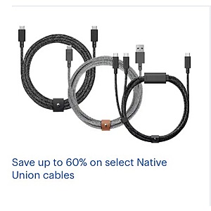 Save up to 60% on Select Native Union Cables Bestbuy.com