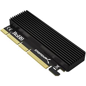 $13.49* | Sabrent NVMe M.2 SSD to PCIe Card w/ Aluminum Heat Sink at Amazon