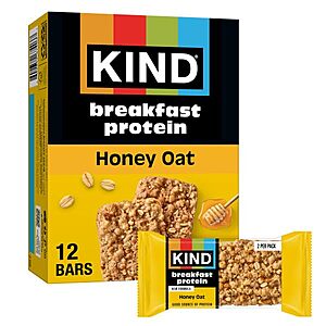 6-Pack KIND Honey Oat Breakfast Protein Bars (2-Bar Packs) $2.85 w/ S&S + Free Shipping w/ Prime or on $35+