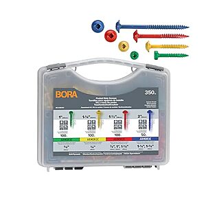 $14.98* | Bora Pocket Hole Screws Assortment Kit 350 Coarse Thread at Amazon