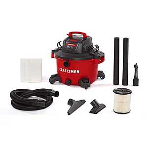 ACE HARDWARE PICK UP $100 Craftsman 12 gal Corded Wet/Dry Vacuum 10.5 amps 120 V 6 HP