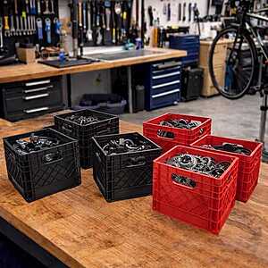 $2.50 Free Ace Hdwr Pick Up Miniature Storage Bin 5.5 in. H X 6.5 in. W X 6.5 in. D Stackable  in Red or Black