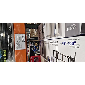 SANUS Preferred 42"-100" Tilting TV Mount $59.97 at Costco.com and local stores