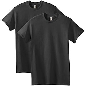 $6.14* | 2-Pk Men's Gildan Heavy Cotton Classic Fit T-Shirt (Black) at Amazon