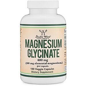 [SnS, AC] $8.69* | 180-Ct Double Wood Supplements Magnesium Glycinate Capsules (400mg) at Amazon