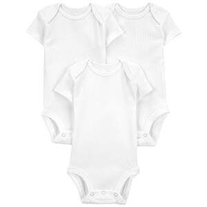 Carter's Child of Mine Baby Unisex Short Sleeve Bodysuits, 3-Pack Sizes Preemie-18 Months - $3