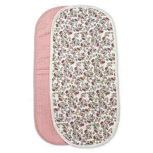 Carter's Child of Mine Infant Girl Burp Cloths, 2 Pack (blue, grey, or pink) $3