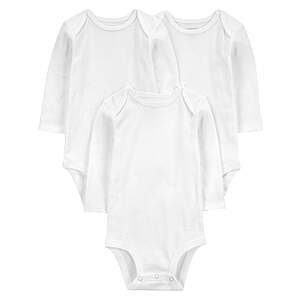 Carter's Child of Mine Baby Unisex Long Sleeve Bodysuits, 3-Pack Sizes Preemie-12 Months - $4