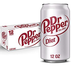 Diet Dr Pepper Soda, 12 fl oz cans, pack of 12 | 3 for $14.74 ($4.91 each)