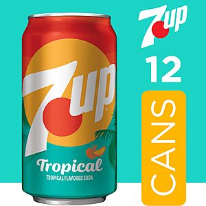 7UP Tropical Soda, 12 fl oz cans, 12 pack - (3 for $14.74, $4.91 each) w/ S&S
