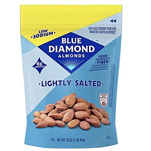 Blue Diamond Almonds, 16.0 oz (Various) - $6.29 (or less)