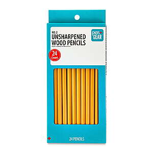 $0.92 - Pen+Gear #2 HB Unsharpened Wood Pencils, Yellow, 24 Count