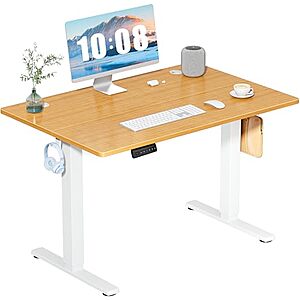 40" DUMOS Electric Standing Desk w/ Memory Presets & Cable Management (Oak or White) $65.94 + Free Shipping
