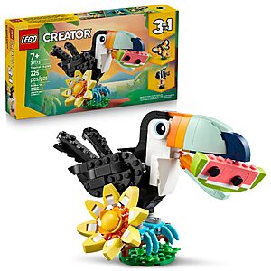225 pcs LEGO Creator 3 in 1 Wild Animals: Tropical Toucan Building Toy(31173) $9.99 + Free S&H w/ Prime or $35+