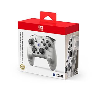 HORI Wireless HORIPAD Turbo (Frost) for Nintendo Switch 2 - Wireless Handheld Controller - Officially Licensed by Nintendo® $28.34