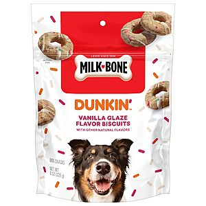 [S&S]8 Oz. Milk-Bone Dunkin’ Vanilla Glaze Flavor Dog Biscuits $2.84 + Free S&H w/ Prime or $35+