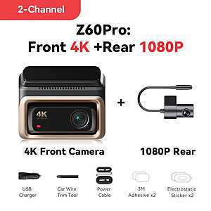 DDPAI 4K Dash Cam Z60 Pro HDR Front, Rear & Interior Car Camera No SD Card $101.8 + Free Shipping
