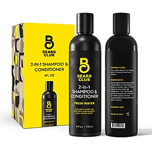 [AC,S&S]The Beard Club Mens 2 in 1 Shampoo and Conditioner Set $3.99 + Free S&H w/ Prime or $35+