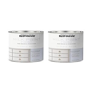 2 Pack Rust-Oleum 331049-2PK Milk Paint Finish, 1 Quart, Classic White $24.10 + Free S&H w/ Prime or $35+