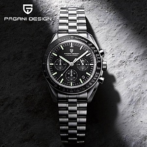 PAGANI DESIGN PD-1701 Men's Quartz Chronograph Watch 42mm Sapphire 100M Waterproof Black $55 + Free Shipping $55.1